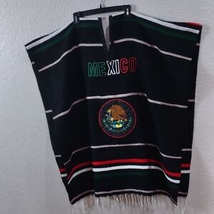 Poncho with Mexico Embroidery